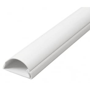 White 30x15 TV Cable Cover Wire Hide Trunking 25cm x1