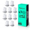 Boltza® Conduit M25 White Nylon Cable Glands 10pcs Box