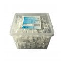 White Round Cable Clips K-Type Trade Box, 14mm- 180 Pieces