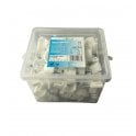 White Round Cable Clips K-Type Trade Box, 16mm- 130 Pieces