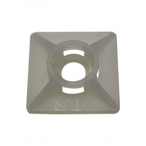 On1shelf® Self Adhesive Tie Mounts PA66: 28x28 Natural, 50pcs