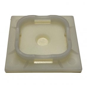 On1shelf® Self Adhesive Tie Mounts PA66: 40x40 Natural, 50pcs