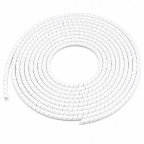 On1shelf® 6mm cable spiral band White 10m