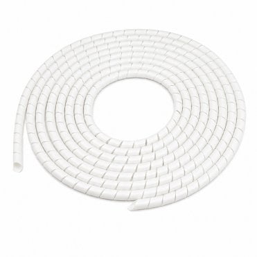 White Spiral Cable Wrap Flexible Cable Tidy Sleeve 6mm 12mm 19mm 25mm