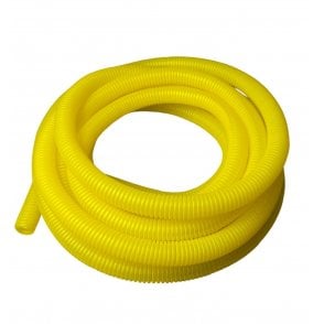 PE Yellow Corrugated Conduit  Flexi Pipe Tube Split 15mm - 10m